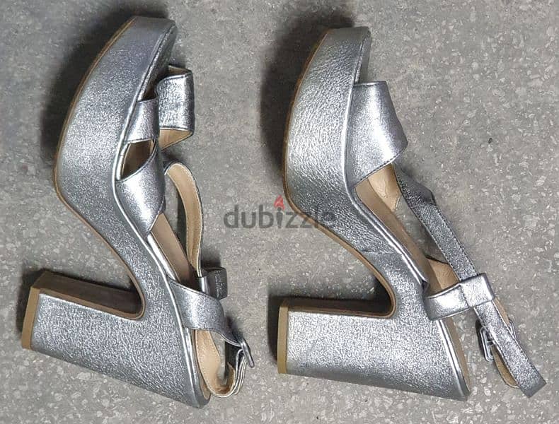 Silver studio larizzi heels made in italy only 5$ b. ashrafiye 03723895 2