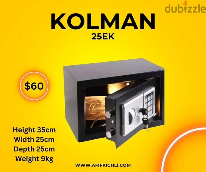 Kolman Safe Box all Sizes خزنة حديد جميع القياسات 5