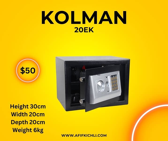 Kolman Safe Box all Sizes خزنة حديد جميع القياسات 6