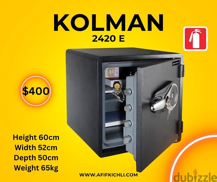 Kolman Safe Box all Sizes خزنة حديد جميع القياسات 9