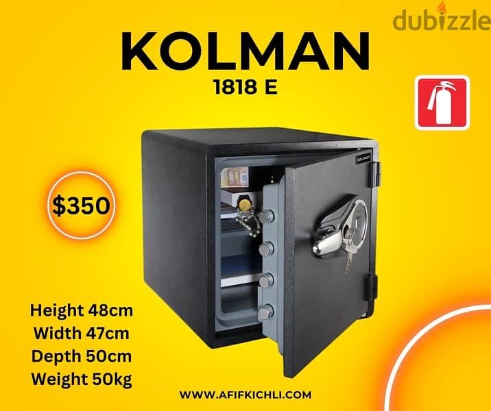 Kolman Safe Box all Sizes خزنة حديد جميع القياسات 10