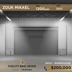 Warehouse for sale in Zouk Mikael EH17