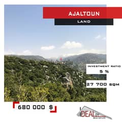 Land For Sale in Ajaltoun 27 700 sqm ارض للبيع في عجلتون rf#kz249