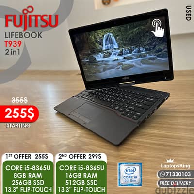 FUJITSU LIFEBOOK T939 2in1 CORE i5-8365U 13.3" FLIP-TOUCH LAPTOPS