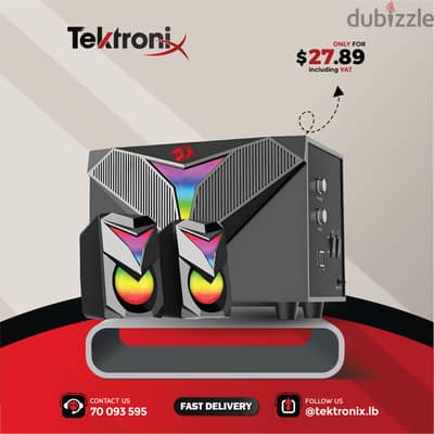 Redragon Toccata RGB  2.1 Wired Gaming Subwoofer Speakers