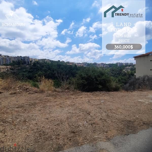 land for sale bchamoun yahoudeyeh ارض مع رخصة للبيع في بشامون اليهودية 0