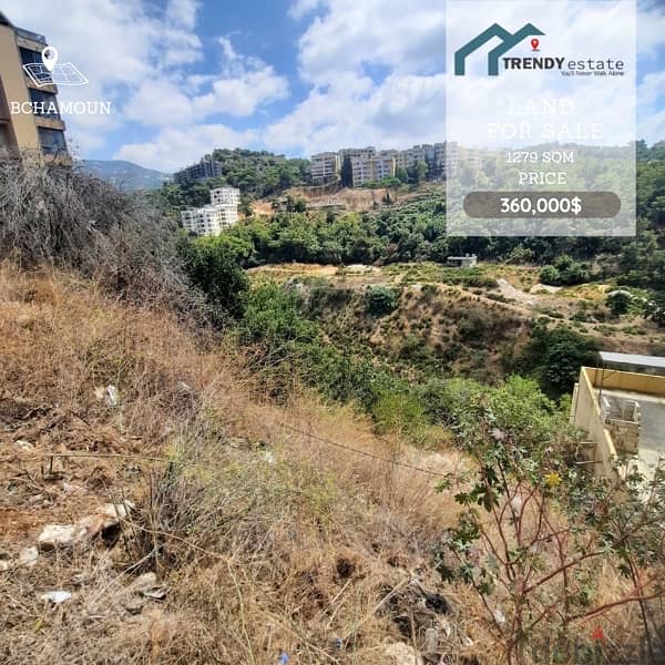 land for sale bchamoun yahoudeyeh ارض مع رخصة للبيع في بشامون اليهودية 1