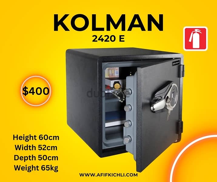 Kolman Safe Box all Sizes خزنات حديد جميع القياسات 7