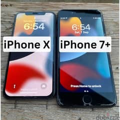 iPhone 7 plus 32gb w iPhone x 256gb