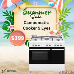 Campomatic Gas Cooker 4-5 Eyes فرن غاز كفالة شركة