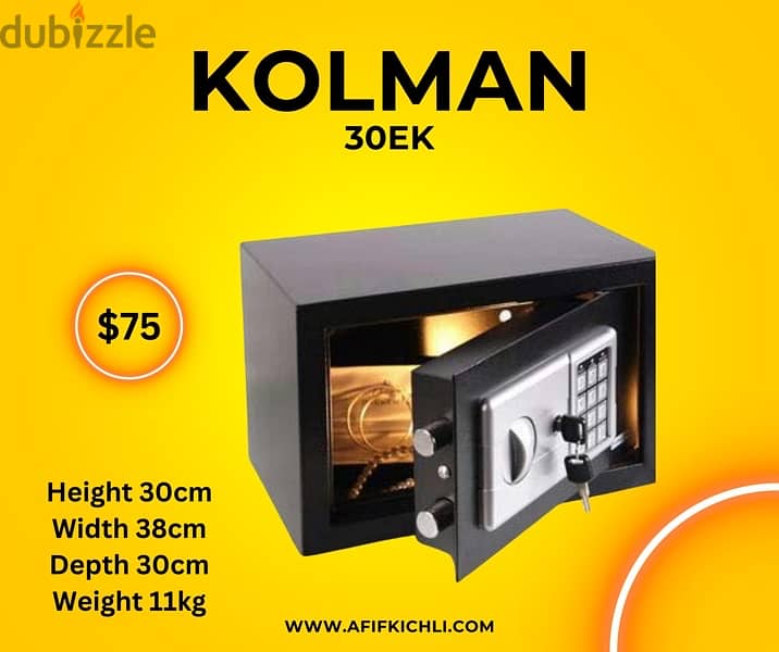 Kolman Safe Box all Size جديدة 8