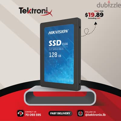 Hikvision E100 128GB SSD 2.5" Sata High-Speed 6GB/S SSD