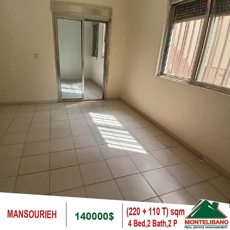 140000$!! Apartment for sale located in Mansourieh 1