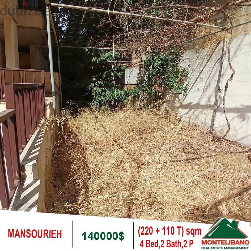 140000$!! Apartment for sale located in Mansourieh 3