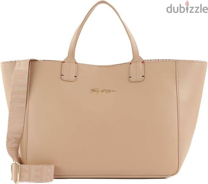 Tommy Hilfiger Iconic Signature Satchel Beige 0