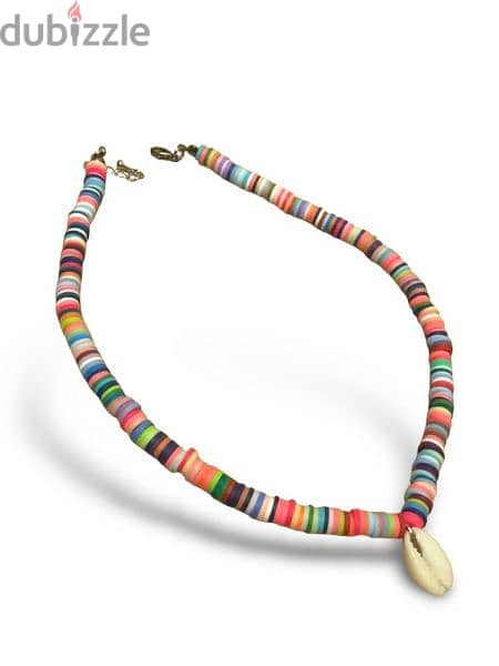 colorful seashell necklace 1