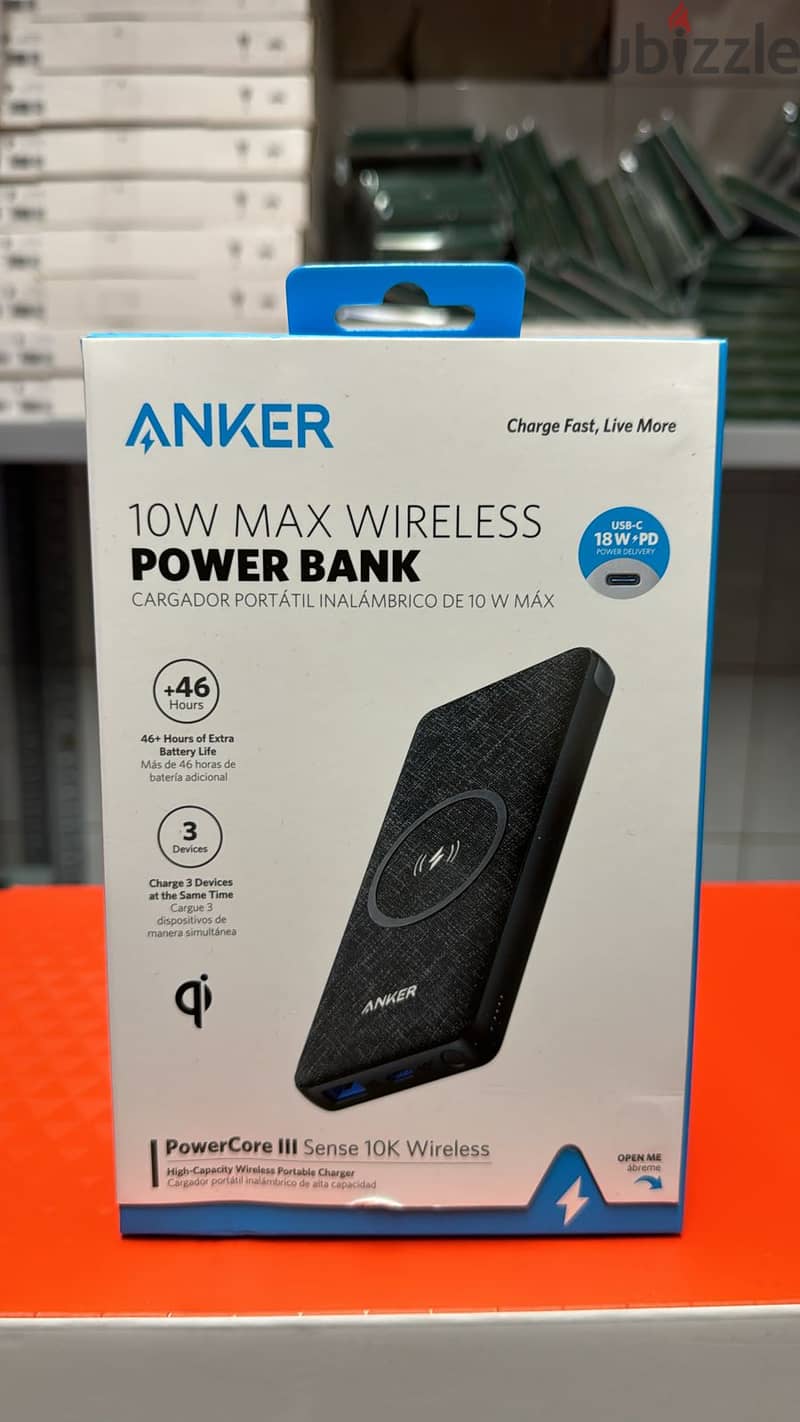 Anker 10W Max Wireless Power bank Powercore 3 Sense 10K wireless amaz 0