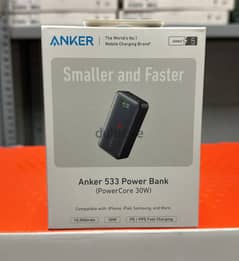 Anker 533 power bank black (power core 30w) 10000mah original & new o