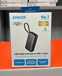 Anker Nano power bank 10000mah (30w,built-in usb-c cable)