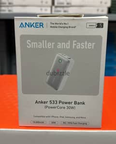 Anker 533 power bank white (power core 30w) 10000mah