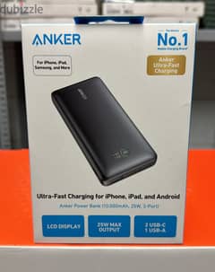 Anker power bank 10000mah,25w,3-port A1249h11 great & good offer