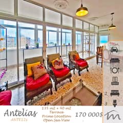 Antelias | Prime Location | 135m² + 40m² Terrace | Panoramic Sea View 0