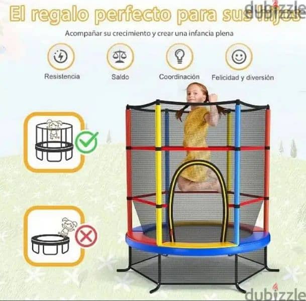 Kids Trampoline With Safety Net 1