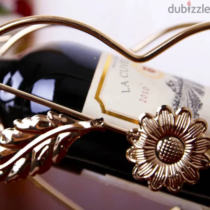 Cupid Wine Rack, Golden Heart-Shaped Wine Bottle Holder 2