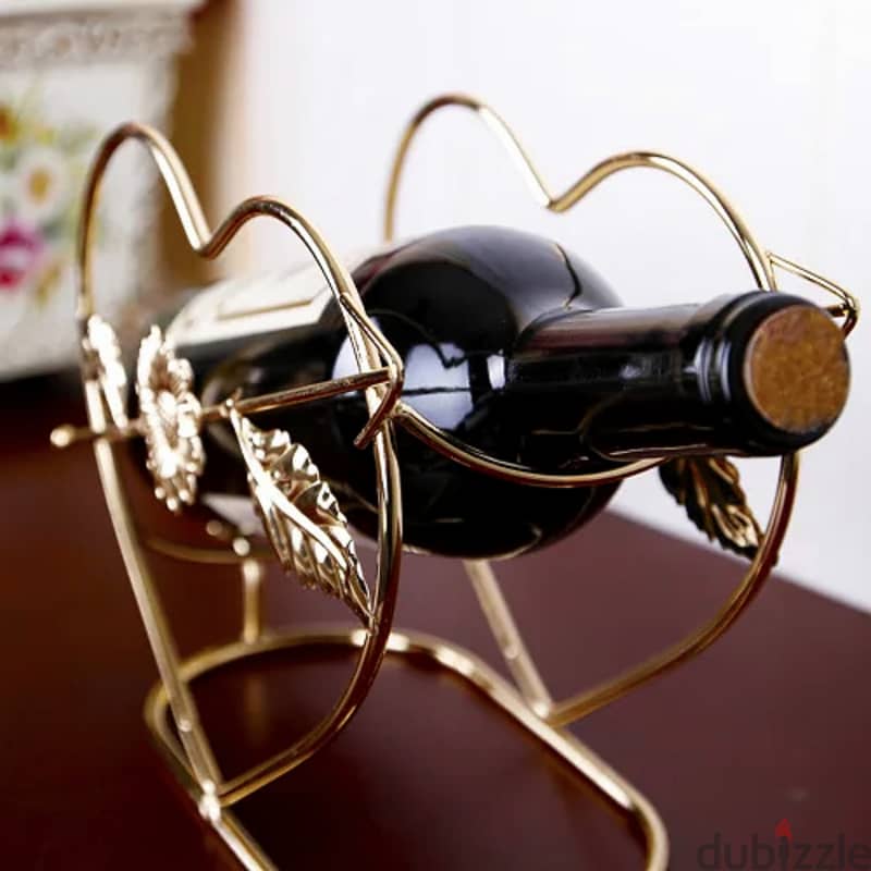 Cupid Wine Rack, Golden Heart-Shaped Wine Bottle Holder 3