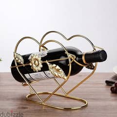 Cupid Wine Rack, Golden Heart-Shaped Wine Bottle Holder