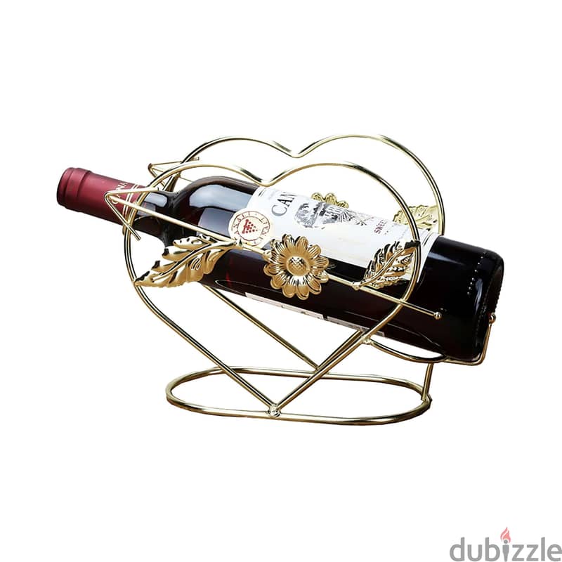 Cupid Wine Rack, Golden Heart-Shaped Wine Bottle Holder 8