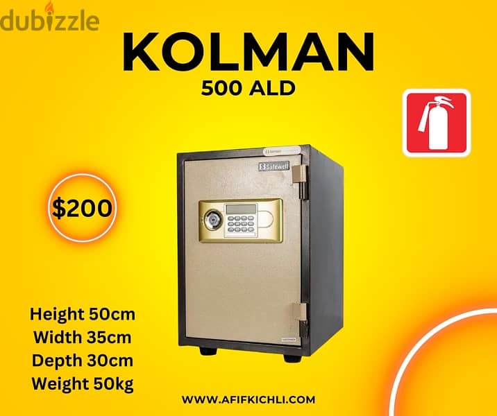 Kolman Safe Box all Sizes خزنات حديد جميع القياسات 12