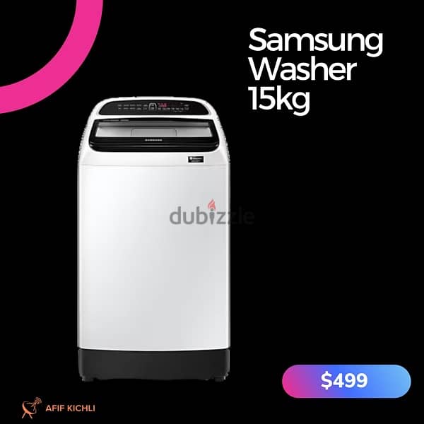 Samsung Campomatic 13-16kg Top Load Washing Machine كفالة شركة 5