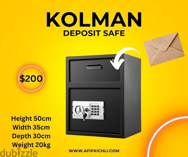 Kolman Safe Box all Size خزنات جميع القياسات 4