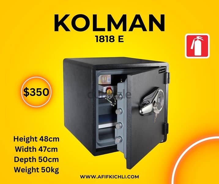 Kolman Safe Box all Size خزنات جميع القياسات 10