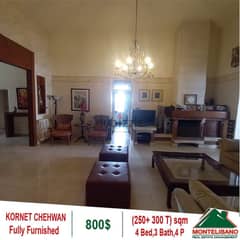 800$!! Fully Furnished Villa for rent in Kornet Chehwan