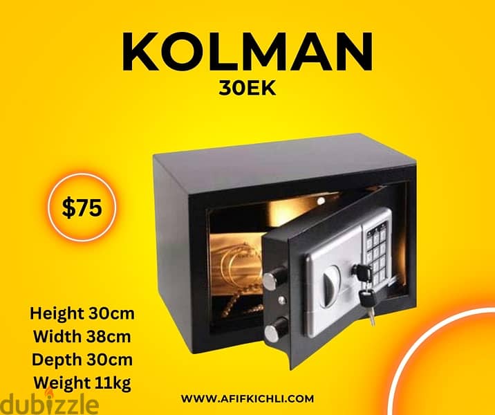 Kolman Safe Box all Sizes New خزنة حديد 4