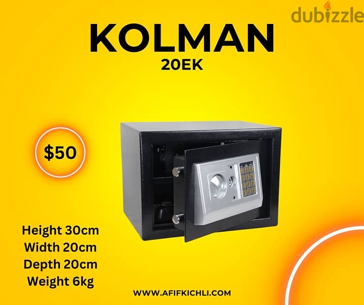 Kolman Safe Box all Sizes New خزنة حديد 7