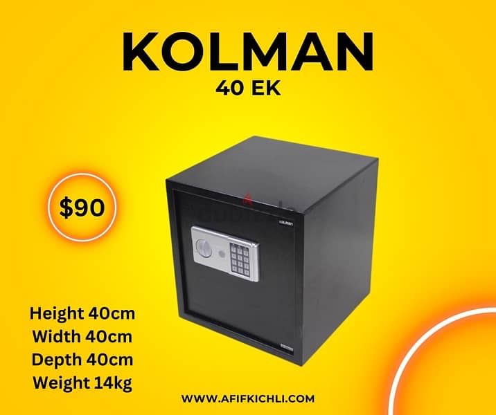 Kolman Safe Box all Sizes New خزنة حديد 15