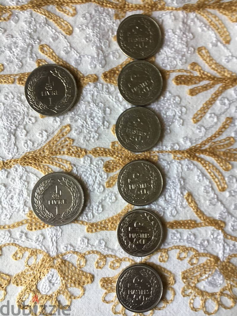 8 Lebanese coins 0