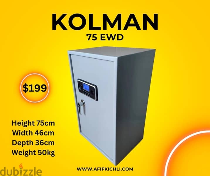 Kolman Safe Box all Sizes خزنة حديد جميع القياسات 1