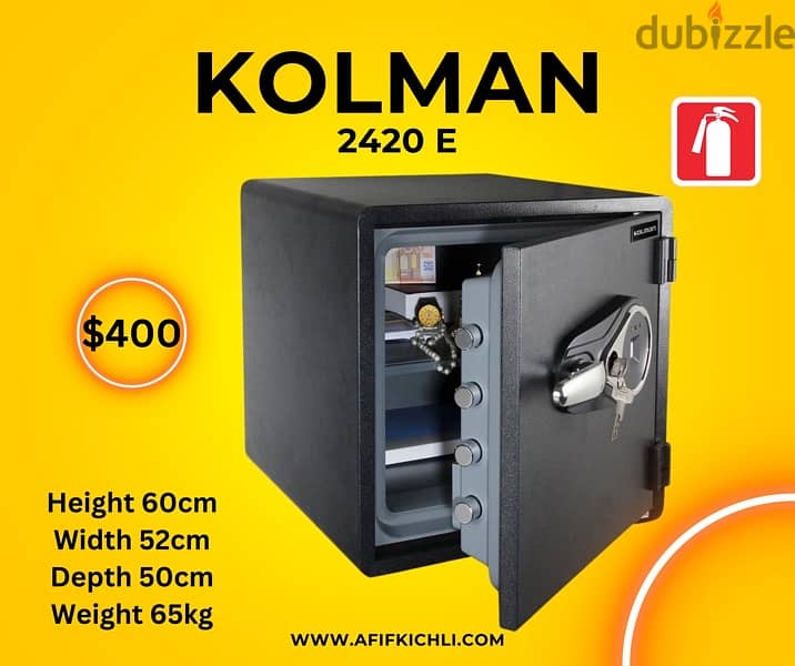 Kolman Safe Box all Sizes خزنة حديد جميع القياسات 11