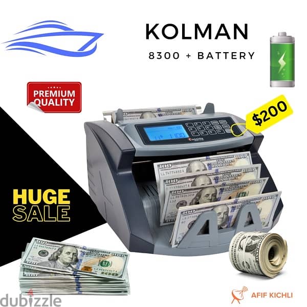 Kolman Money Counters USD EURO LBP مع كشف العملة المزورة 10