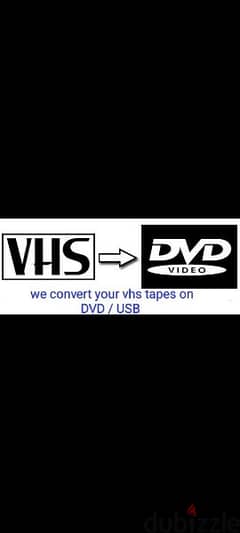 we convert your vhs tapes on DVD / USB