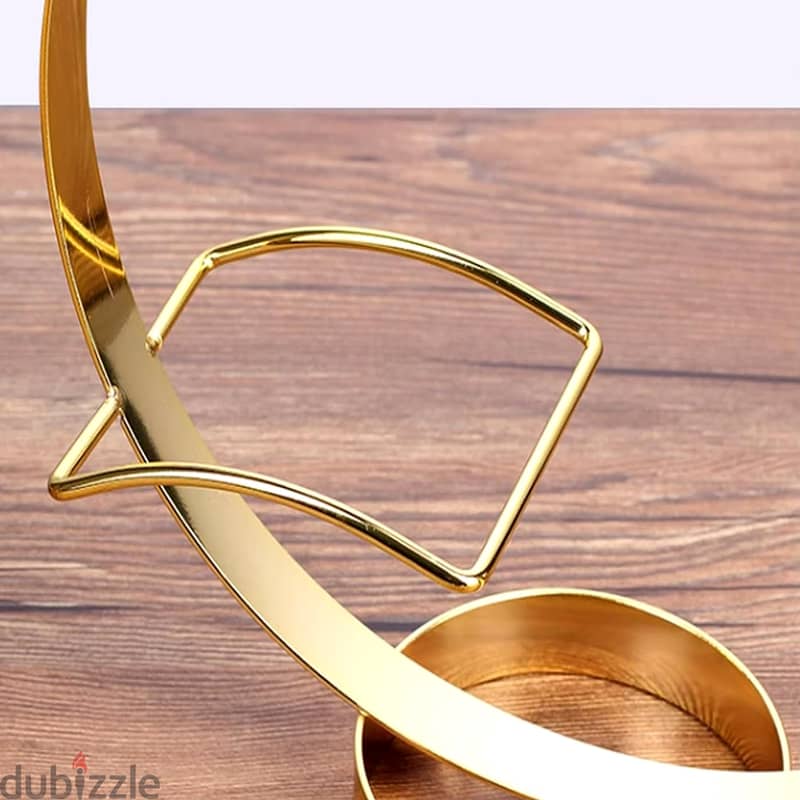 Round Wine Bottle Holder – Minimalist Gold Rack for Wine Lovers 3