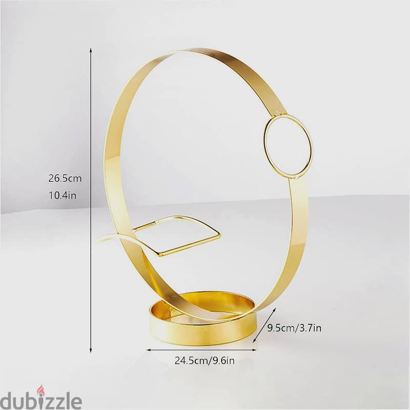 Round Wine Bottle Holder – Minimalist Gold Rack for Wine Lovers 8