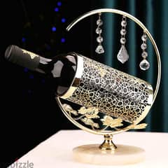 Diamond Wine Rack, High-End Gold-Crusted Bottle Holder