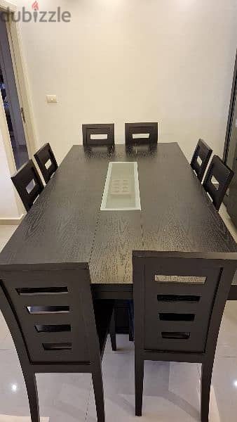 Dining table , 8 chairs, 260x120 cmm 0