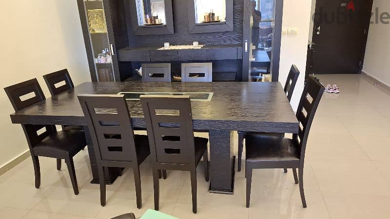 Dining table , 8 chairs, 260x120 cmm 1