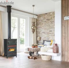 FIREPLACE WITH OVEN Wood Stove صوبيا حطب فونت تركية مع فرن 0